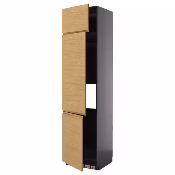 METOD Высокий шкаф д/холод/мороз/3 дверцы - фото 1