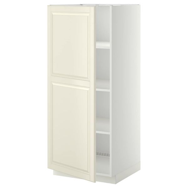 Высокий шкаф с полками, белый/Будбин белый с оттенком 60x60x140 см IKEA METOD МЕТОД 194.736.26 - фото 1