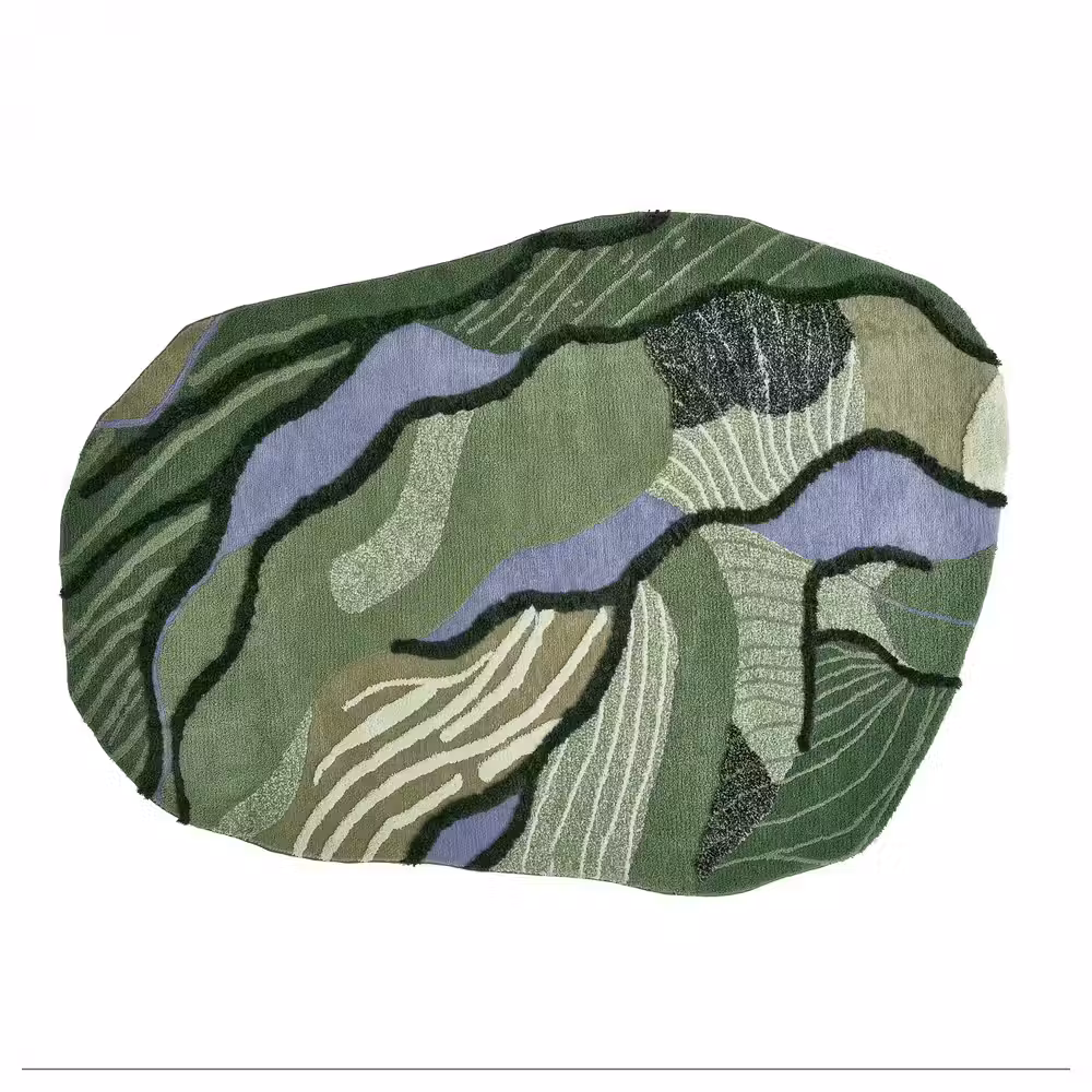 GREJSIMOJS ГРЕЙСИМОЙС Ковер, длинный ворс - зеленый 153x215 см - фото 1