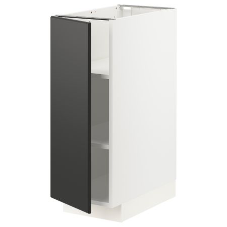 Напольный шкаф с полками, 30x60 см, белый, Kungsbacka антрацит IKEA METOD МЕТОД 394.559.14