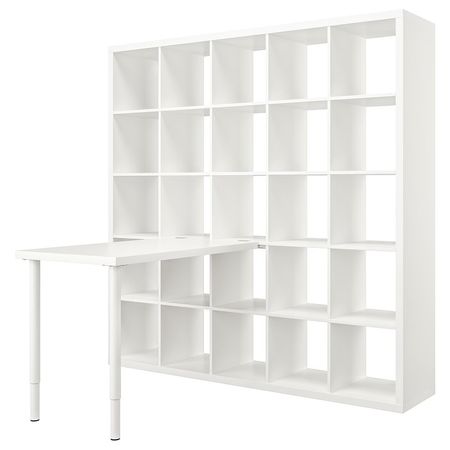 KALLAX / LINNMON Стол, комбинация - белый 182x139x182 см