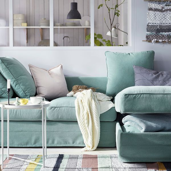 3-местный диван с козеткой, Ljungen светло-зеленый IKEA GRÖNLID 294.088.43 - фото 7