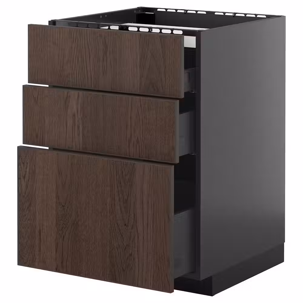 METOD / KNIVSHULT Шкаф д/варочной панели/3фасада/3ящ - фото 1