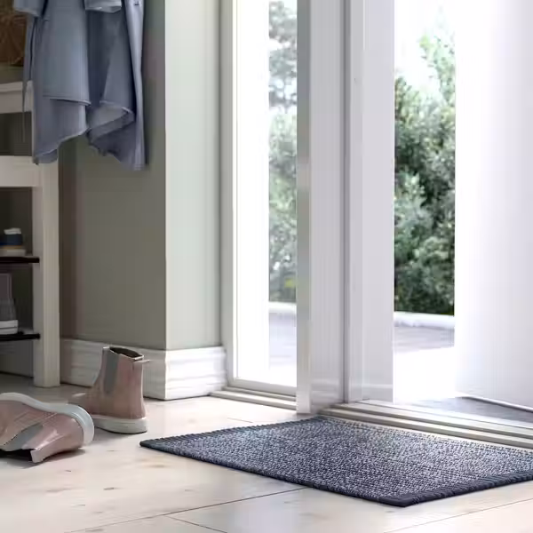 IDROTTSPLATS ИНДРОТТСПЛАТС Придверный коврик - синий 40x60 см - схема-чертеж с размерами