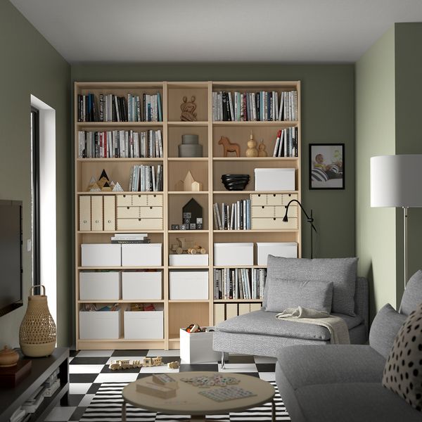 Стеллаж с дополнительными модулями, под березу, 200x28x237 см IKEA BILLY БИЛЛИ 794.835.33 - фото 3