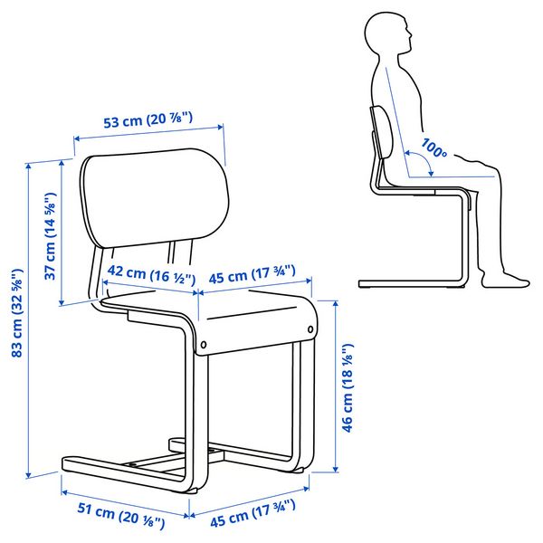 IKEA, дополнительный ракурс - схема-чертеж с размерами