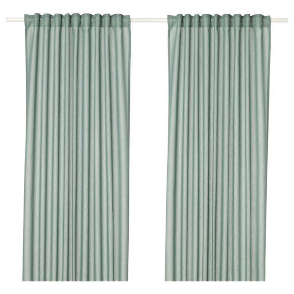 Гардины, 1 пара ВИВАН, зеленый (145x300 см) - фото 1