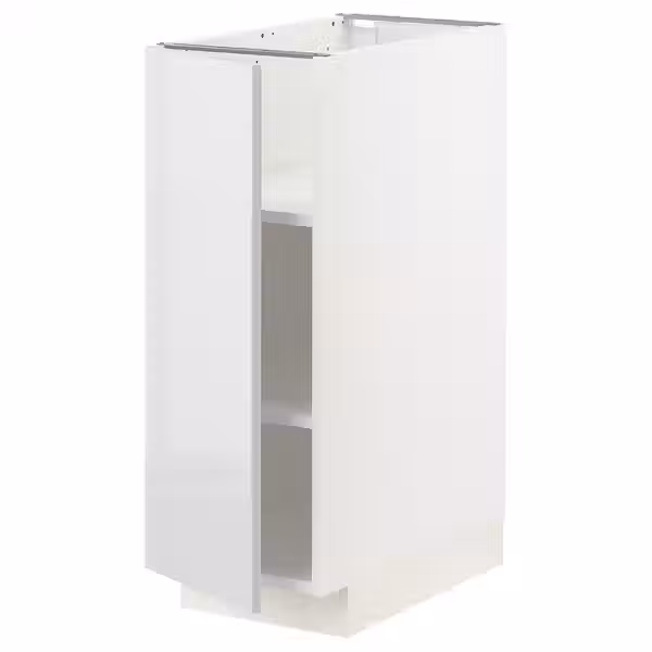 METOD Напольный шкаф с полками - белый/Ringhult светло-серый 30x60 см - фото 1