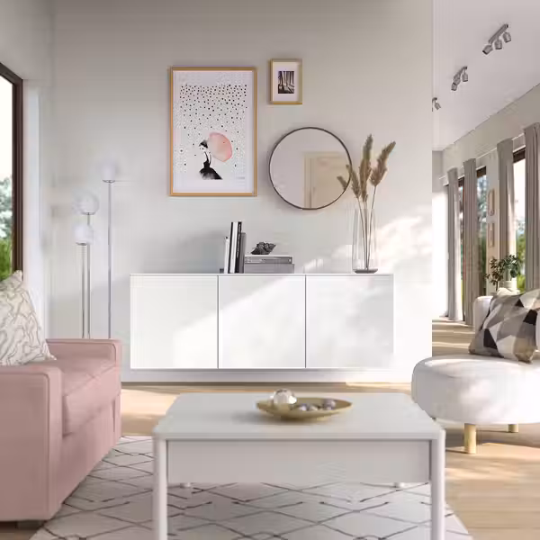 BESTÅ Комбинация настенных шкафов - схема-чертеж с размерами