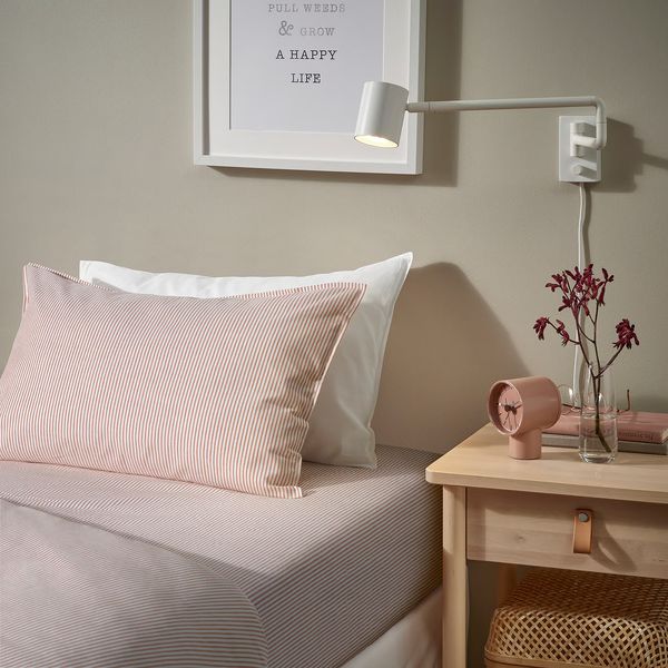 SOLFIBBLA СОЛФИББЛА Наволочка - белый красный/полоска 50x60 см - фото 2