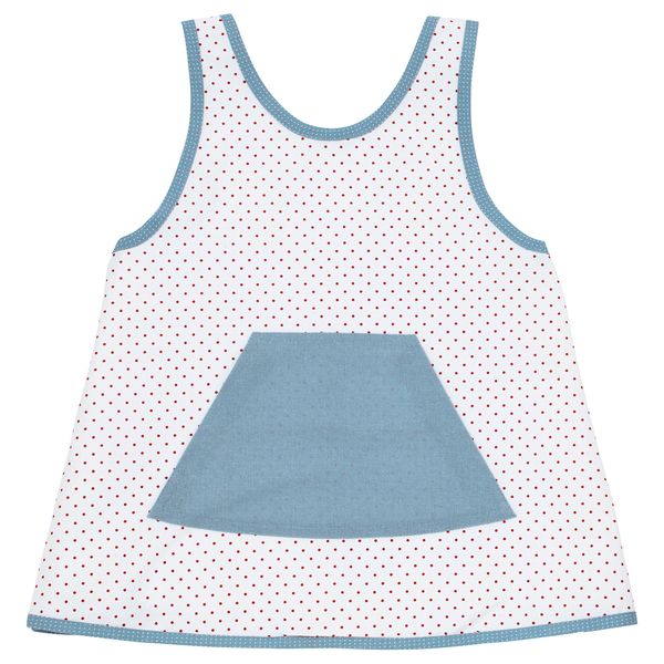 Фартук детский ВИНТЕР 2018, белый, красный точечный - фото 1