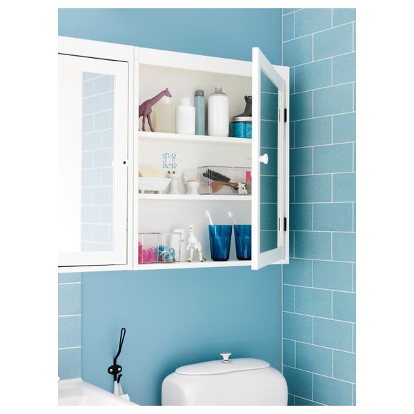 Шкафчик зеркальный, белый 60x14x68 см IKEA SILVERÅN СИЛВЕРОН 503.690.62 - схема-чертеж с размерами
