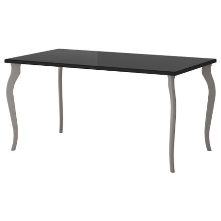 Стол КЛИМПЕН / ЛАЛЛЕ, черный, серый (150x75 см)