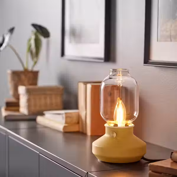 TÄRNABY Лампа настольная - регулируемая яркость темно-желтый 25 см - фото 3