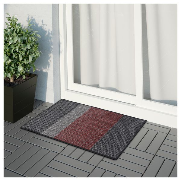 Придверный коврик ЛЮНДЕРУП, серый, красный (60x90 см) - фото 2