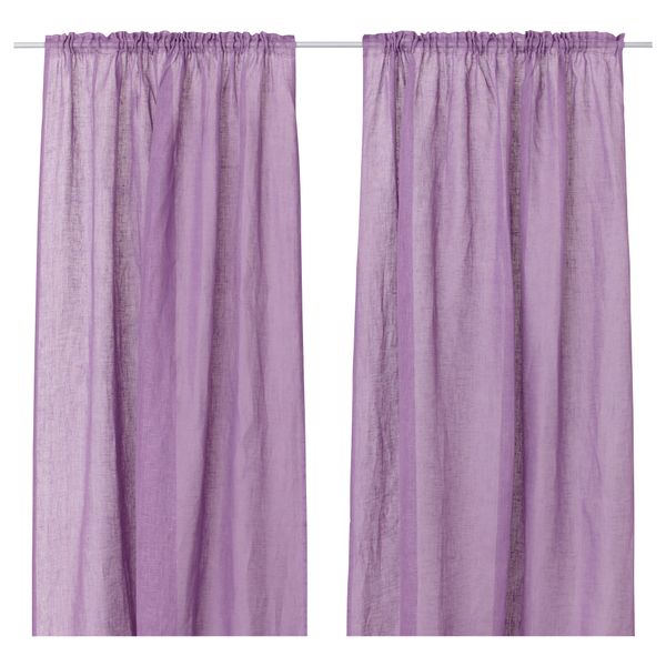 Гардины, 1 пара АРЬЯ, сиреневый (145x270 см) - фото 1