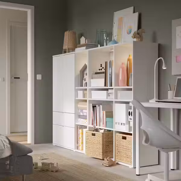 VIHALS Комбинация д/хранения - белый 200x37x140 см - фото 2