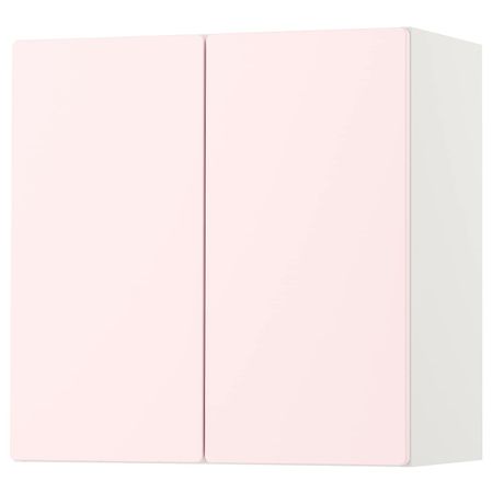 Навесной шкаф, белый бледно-розовый/с 1 полкой 60x32x60 см IKEA SMÅSTAD СМОСТАД 693.951.03