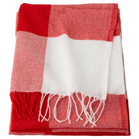 Плед АННАМИА, красный, белый (140x205 см)