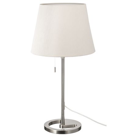 Лампа настольная, никелированный белый IKEA NYFORS НИФОРС 703.606.02