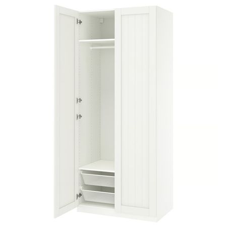PAX / GULLABERG Гардероб, комбинация - белый/белый 100x60x236 см