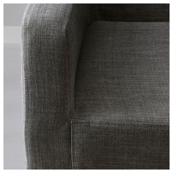 Легкое кресло НИЛЬС, черный, Шифтебу темно-серый - схема-чертеж с размерами