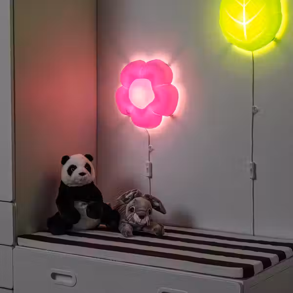 UPPLYST Бра, светодиодный - цветок сиреневый - схема-чертеж с размерами