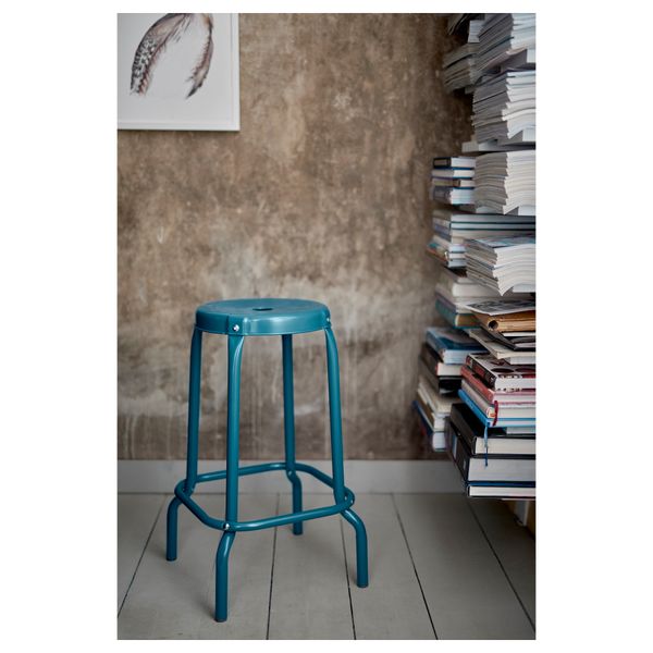 Табурет барный РОСКУГ, синий (63 см) - схема-чертеж с размерами