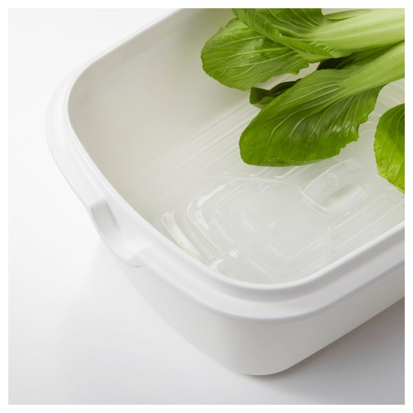 Контейнер ИКЕА/365+, белый, красный (25x17x9 см) - схема-чертеж с размерами