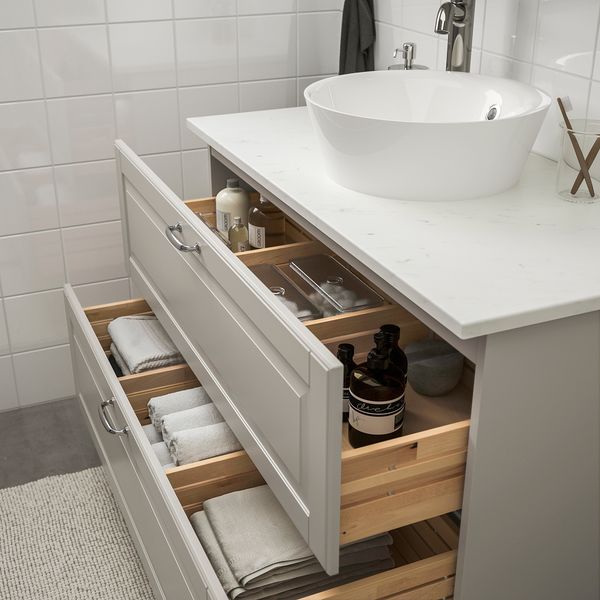 Комплект мебели для ванной, 5 предмета, 102 cm IKEA KATTEVIK КАТТЕВИК, GODMORGON ГОДМОРГОН, TOLKEN ТОЛКЕН 393.045.00 - фото 4