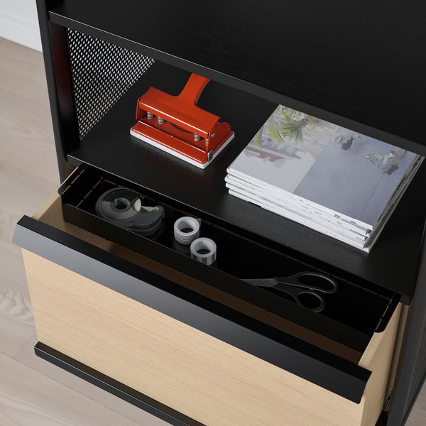 Модуль на колесах, сетка черный 61x101 см IKEA BEKANT БЕКАНТ 292.825.46 - фото 3