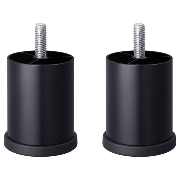 Ножка БЕСТО, круглой формы, черный (6 см) - схема-чертеж с размерами