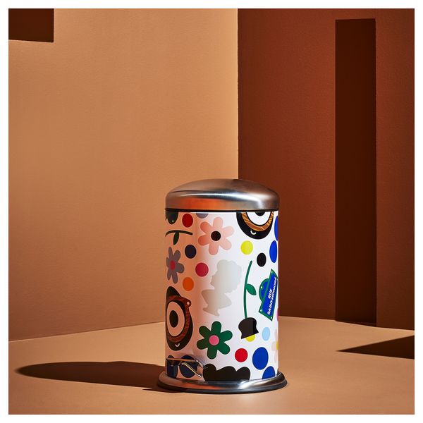 Ведро с откидной крышкой ФЁРНИАД, разноцветный (12 л) - схема-чертеж с размерами