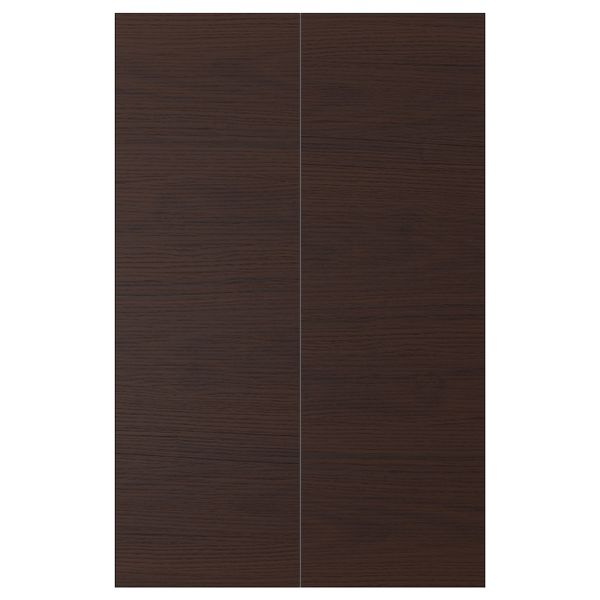 Дверца для напольного углового шкафа, 2шт, темно-коричневый под ясень 25x80 см IKEA ASKERSUND АСКЕРСУНД 404.253.65 - фото 1