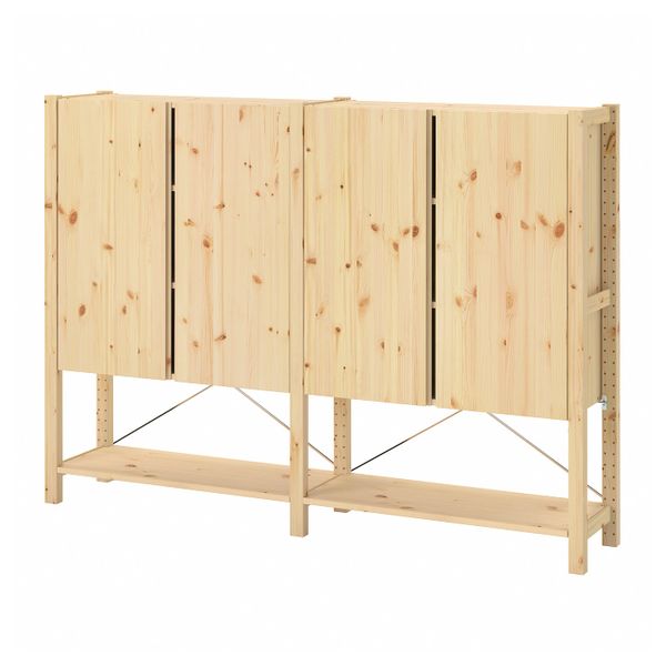 2 секции, полки/шкаф, сосна 174x30x124 см IKEA IVAR ИВАР 093.909.81 - фото 1