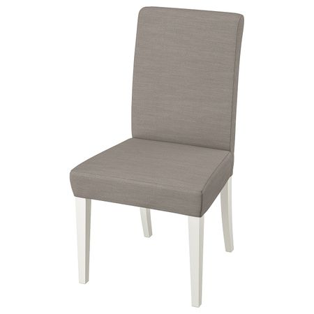 Стул, белый, Нольхага серо-бежевый IKEA ХЕНРИКСДАЛЬ 692.271.57