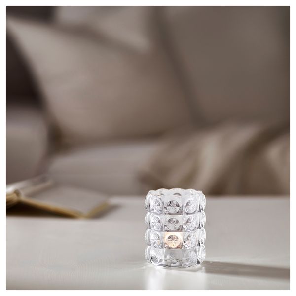 Подсвечник для греющей свечи ФЛЕСТ, прозрачное стекло (8 см) - схема-чертеж с размерами