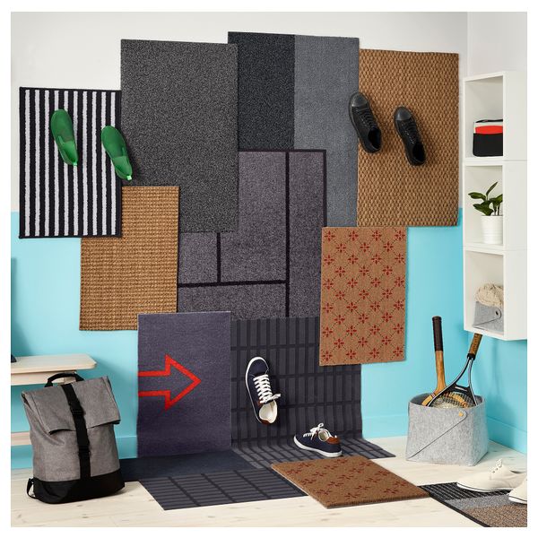 Придверный коврик, 40x60 см, красный IKEA KOLLEKTOR 705.427.25 - схема-чертеж с размерами