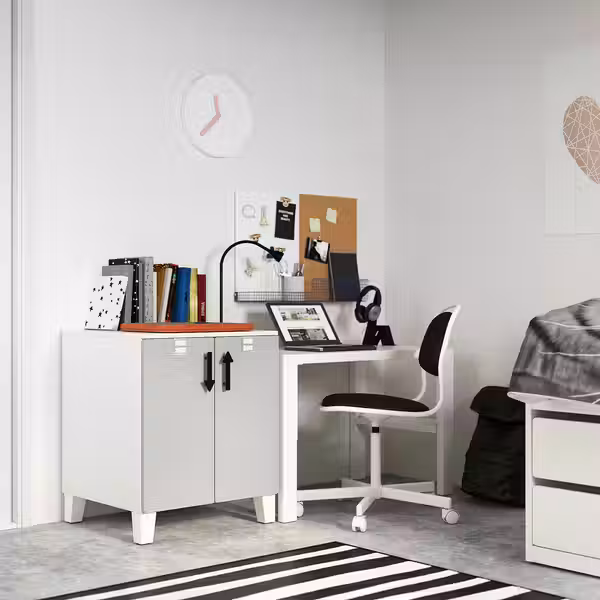 SMÅSTAD / PLATSA Шкаф - белый серый/с 1 полкой 60x57x63 см - фото 5