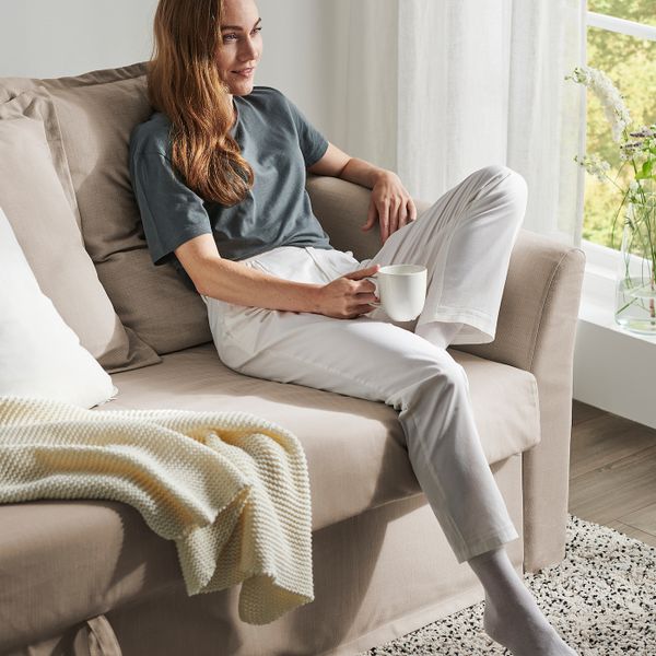 3-местный диван-кровать, Нордвалла темно-бежевый IKEA HOLMSUND ХОЛЬМСУНД 504.893.71 - фото 3