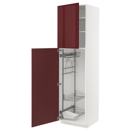 Высокий шкаф с отделением для аксессуаров для уборки IKEA METOD МЕТОД 394.674.79