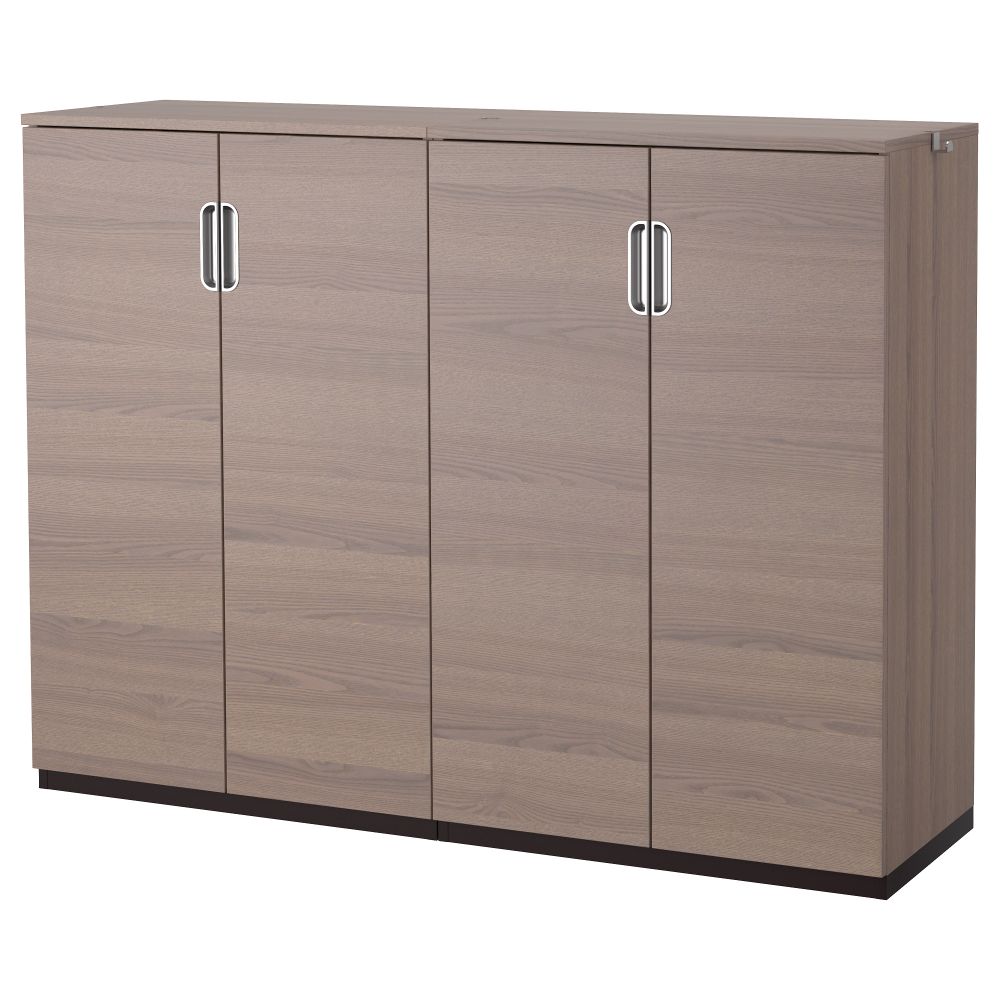 Комбинация для хранения с дверцами ГАЛАНТ, серый (160x120 см) - фото 1