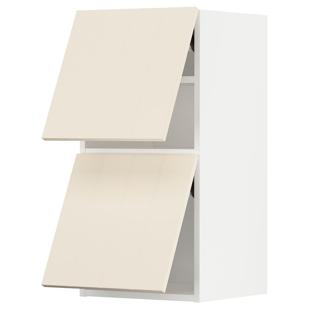 Навесной горизонтальный шкаф/2двери, белый/Хитарп белый с оттенком 40x80 см IKEA METOD МЕТОД 993.938.24 - схема-чертеж с размерами