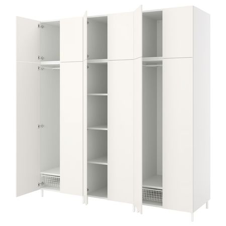 PLATSA Гардероб с 12 дверями - белый/Fonnes белый 240x57x251 см