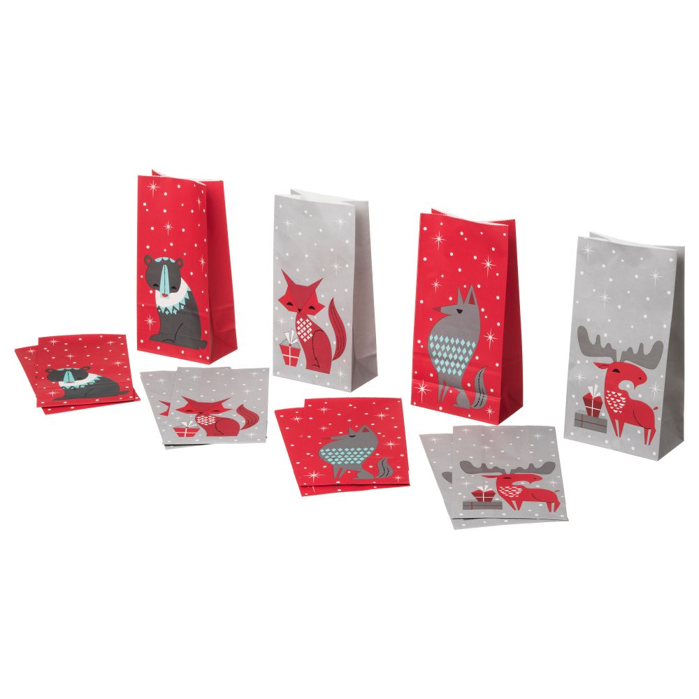 Мешочек для конфет ВИНТЕР 2017, зверюшка, с рисунком (12x24 см) - фото 1