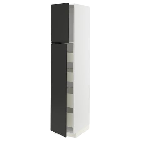 Высокий шкаф, 2 дверцы, 4 ящика IKEA METOD МЕТОД, MAXIMERA МАКСИМЕРА 694.940.80