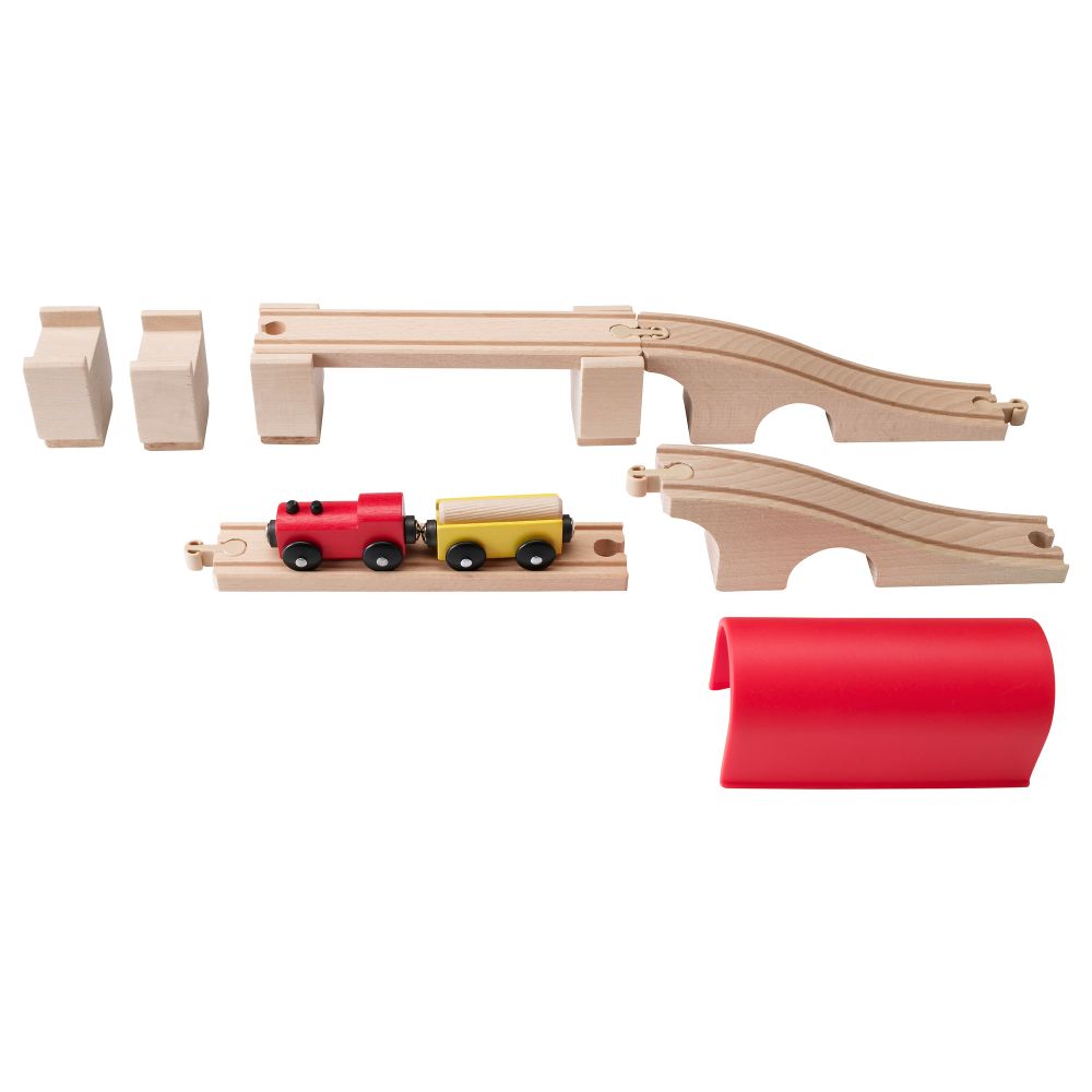 Поезд, мост, туннель, набор 12 предметов ЛИЛЛАБУ - фото 1