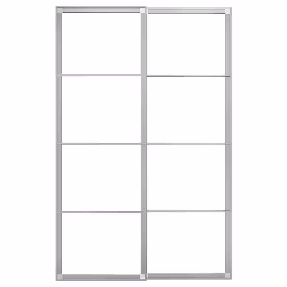 PAX Рама д/раздв дврц, с направл, 2 шт - алюминий 150x236 см - схема-чертеж с размерами