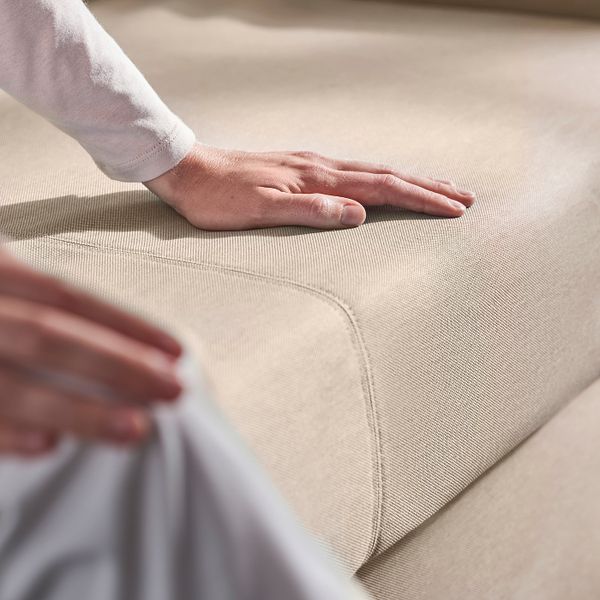 3-местный диван-кровать, Нордвалла темно-бежевый IKEA HOLMSUND ХОЛЬМСУНД 504.893.71 - схема-чертеж с размерами