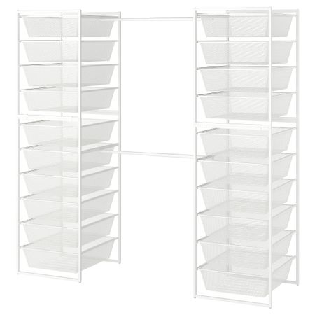 Гардероб, комбинация, белый, 142-178x51x173 см IKEA JONAXEL ЙОНАКСЕЛЬ 893.114.66